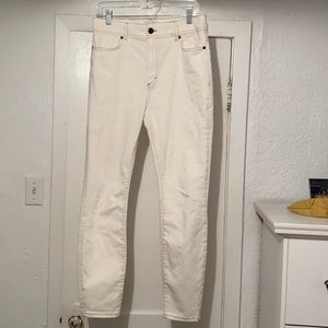 High Waisted White Jeans